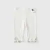 Leggings Canelados Simples Finos de Verão para Meninas, Calças Capri Confortáveis para Usar por Cima, Calças Longas Casuais de Três Cores para Bebê Venda por Atacado