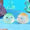 Adornos Creativos del Océano Luminosos Pez Globo Micro Paisaje Acuario Adornos Pequeños Dibujos Animados Pez Globo DIY Adornos de Resina
