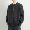 Nuevo cárdigan para hombre de otoño e invierno, estilo simple 'old money', sensación de alta gama, tejido cálido, venta al por mayor de fábrica transfronteriza