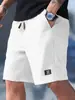 Shorts de malha waffle para homens, de verão, europeus e americanos, atléticos e casuais, um item popular e mais vendido