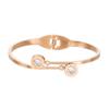 Pulsera de Titanio de Moda Europea y Americana ins Nicho Diamante Pulsera Romana Celebridad de Internet Abierta Pulsera de Acero Inoxidable