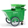 Camión de basura sanitario de 400L, carro de limpieza, contenedor de basura de plástico grande para exteriores, propiedad municipal