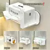 Suporte de Papel Higiênico Simples Montado na Parede Sem Perfuração Banheiro Parede Lenço Umedecido Lavagem de Rosto Toalha Porta-Armazenamento de Papel Toalha Porta-Papel Higiênico