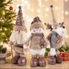 Nuevos Adornos Navideños Retro de Copo de Nieve Pequeño y Cuadros, Muñeca Telescópica para Decoración de Hotel, Bar, Centro Comercial