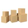 Caja de cartón cuadrada de cinco capas, rígida, plana y plana, para envíos exprés, para comercio electrónico, logística, embalaje, cartón kraft