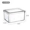 Caja Rectangular para Almacenamiento de Alimentos de Cocina, Caja para Mantener Frescos en el Refrigerador, Cesta de Almacenamiento de Plástico Transparente para el Hogar