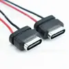 Conector fêmea Tipo C direto com cabo, conector fêmea integrado Tipo C, tomada de soquete C de carregamento embutida para pequenos produtos digitais