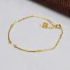 Pulsera de Plata S925 Pulsera de Mano Elegante para Mujer Pulsera de Cuentas con Agujero Pasante diy Accesorios de Joyería de Perlas Soporte Vacío Moda Fresca Pequeña 567