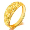 Anel Estrela de Areia Brilhante Quente Vietnã Ouro Arenoso Abertura Gympani Anel de Tira Larga 8mm Anel de Casal