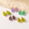 Serie de frutas de verano divertidas simulación mini aretes de uva collar joyería colgante femenino accesorios material al por mayor