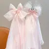 Pinzas de Malla para el Cabello de Niña, Velos con Moño de Princesa de Hadas, Accesorios para el Cabello para Sesión de Fotos de Cumpleaños para Niñas, Accesorios para el Cabello No Dañinos