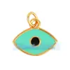 L45 Accesorios para joyería DIY cobre puro chapado en oro plateado recubierto de oro estilo europeo y americano Ojo del Diablo colgante multicolor