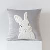 Almohada personalizada DIY, bonita almohada de conejo estilo Ins para dormitorio, sofá, almohada bordada tridimensional para cintura de coche.
