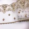 Novo 19cm forma bilateral boneca de crochê carro renda têxtil para casa almofada de assento renda conjunto de máquina de água potável bordado em renda
