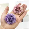 Pintura al óleo simulada mini cabeza de flor de rosa material para pasador de pelo DIY accesorios decoración del hogar arreglo floral