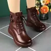 Moda Retro Mujer Dr. Botas Martens 2026 Otoño/Invierno Nuevas Casual Versátiles Plataforma Engrosadas Forradas de Lana Cálidas Con Cordones Botines
