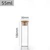 Tubo con Tapa de Bambú de Boca Recta de 30 mm Botella de Vidrio Tubo de Ensayo de Vidrio de Alto Borosilicato Botella de Vidrio Botella de los Deseos Botella Dispensadora de Té