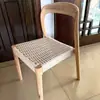 Cadeiras Nórdicas de Madeira Maciça, Cadeiras de Jantar Empilháveis, Cadeiras com Encosto para Restaurante, Cadeiras de Mesa de Madeira Natural de Design, Não Requer Montagem
