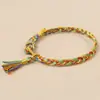 Pulseras Coloridas Tejidas a Mano para el Festival del Bote del Dragón para Hombres y Mujeres, Accesorios de Borla Trenzada, Regalos de Cuerda Tejida a Mano