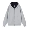 2026 Nuevo 420G Otoño/Invierno Engrosado Estilo Pareja Sudadera para Adolescentes Americanos Chaqueta Retro Moderna de Marca con Doble Cremallera