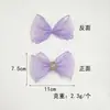 Accesorio de lazo de pedrería de doble capa de malla brillante para accesorios de cabello DIY hechos a mano, ropa, zapatos, sombreros, bolsos y ropa de muñecas