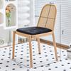 Silla con Respaldo Balcón Silla de Ratán Silla de Comedor para el Hogar Mesa y Silla de Exterior Arte en Hierro para Restaurante Silla de Ocio para Casa de Huéspedes Tejido de Ratán Nórdico Alto