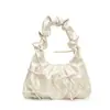 Bolso plisado con lazo para mujer, Nuevo bolso de hombro de tendencia niche para el verano de 2026, Bolso de mano de un solo hombro, Bolso nube