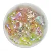 18*21mm Acrílico Transparente Chapado en Color Corazón de Melocotón Cuentas Sueltas Cuentas de Hilo Corazón de Melocotón Pulsera Hecha a Mano Accesorios para Joyería DIY