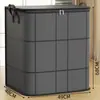 Bolsa de edredón de tela no tejida a rayas transfronteriza, bolsa de almacenamiento plegable de gran capacidad para ropa y edredones para armario, cambio de temporada y chaquetas de plumas
