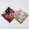 Lenço feminino de 60 algodão penteado 45CM estampado em cores, lenço japonês fresh