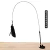 Juguete para Gatos Ventosa Palo Giratorio, Gadget de Entretenimiento Automático para Gatos, Palo Giratorio Automático para Gatos con Plumas y Cascabel, Resistente a Mordiscos