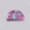 Nuevo Clip para el Cabello de Mujer Estilo Transfronterizo Fresco Degradado Mármol Versátil Moda Peineta para Viajes Diarios Pinza de Tiburón Accesorio para el Cabello