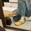 Zapatos de Ballet Retro con Aumento Interior para Mujer 2025 Nuevos Populares con Correa Cruzada de Moda Punta Redonda Zapatos Mary Jane