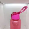 Botella de Agua Deportiva de Color Sólido, Moderna y Portátil, Vaso Secundario de Gran Capacidad, Vaso de Plástico para Exteriores con Escala de Tiempo para Fitness
