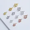Conector de Resorte de Plata de Ley S925 para Joyería Artesanal con Cuentas de Plata para Pulseras y Collares Se Puede Enviar Directamente