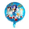 Nuevos Globos de Película de Aluminio de Sonic Juguetes para Niños Globos de Decoración para Fiestas Venta al por Mayor