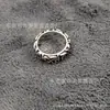 Anel de flor de rattan antigo retrô de corvo cruz de túmulo anel de personalidade punk hip-hop masculino e feminino casais versátil