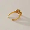 Anillo de Acero de Titanio Jieding Nicho Gama Alta Forma de Gota de Agua Anillo de Cola de Circonio Joyería de Mano de Acero Inoxidable Mujeres Europeo Americano Transfronterizo Venta al por Mayor