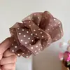Pinza para el pelo elegante de gasa con lunares estilo francés para coleta, nuevo y moderno clip banana, accesorio simple y delicado para el pelo de coleta