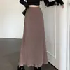 Saia Plissada Estilo Preguiçoso Cauda de Peixe de Cintura Alta para Mulheres, Nova Casual Emagrecedora Melard Longa Primavera/Verão 2026