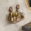 Estante de Almacenamiento con Ventosas al por Mayor para Pared de Baño sin Perforaciones, Caja de Almacenamiento Montada en la Pared sin Marcas, Estante de Almacenamiento para Lavabo de Baño