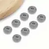 Acero Inoxidable Biselado Cuentas de Platillo Volador Cuentas Espaciadoras Accesorios Cuentas Curvas con Agujero Cuentas de Ábaco Accesorios para Joyería DIY Cuentas