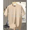 [Camiseta de Algodón Talla Europea] Camiseta Lisa de Algodón Puro para Hombres y Mujeres, Casual 180g Holgada Color Sólido Verde Militar Claro