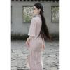 Cheongsam rosa modificado para mujer, vestido de verano de alta gama para niñas, estilo nacional retro, para uso diario, primavera y otoño