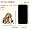 Nuevo colgante de llavero plano de perro acrílico transfronterizo para coches, decoración de San Valentín, estilo europeo y americano