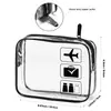 Bolsa de Cosméticos de PVC Transparente Bolsa de Lavado de TPU Bolso de Mano para Viaje Bolsa con Cremallera para Cosméticos Voltaje