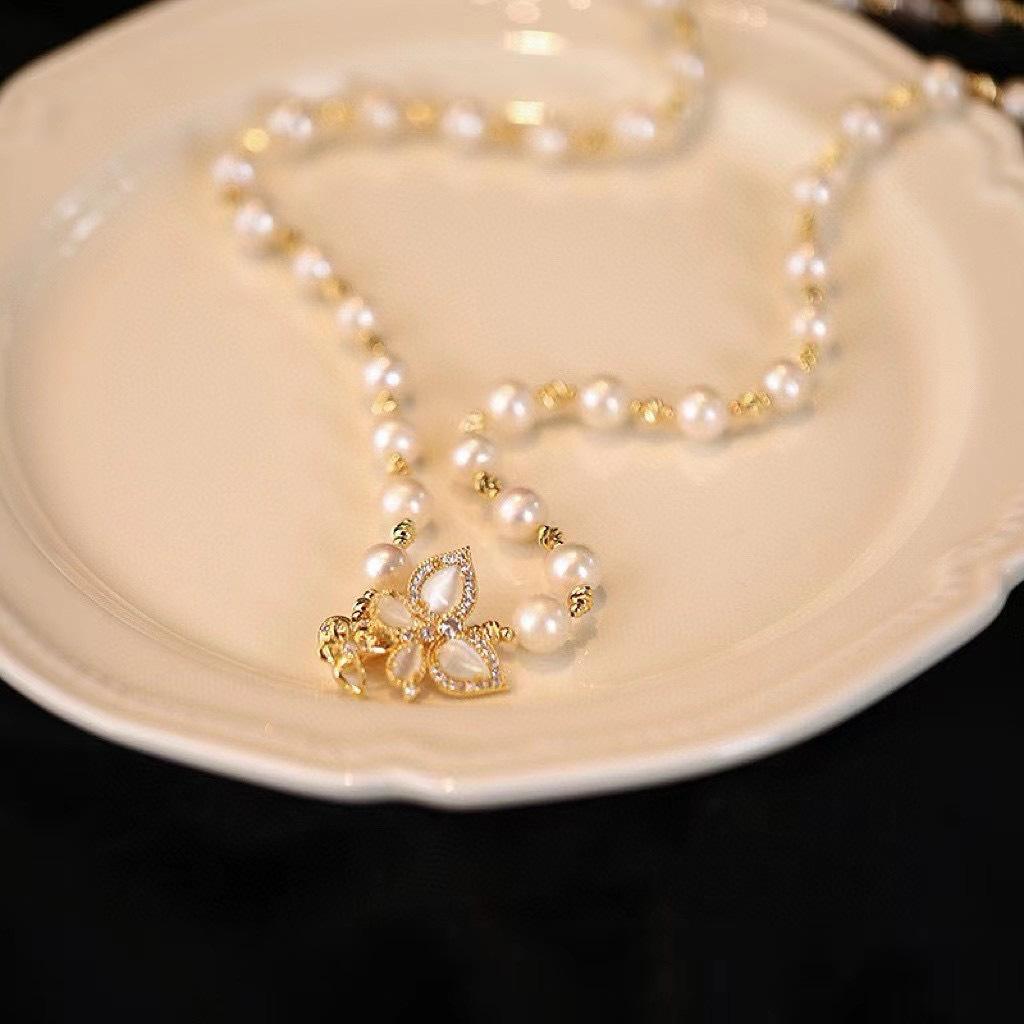 随意佩戴长款天然淡水珍珠毛衣链ins小众高级感14