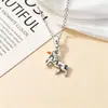 Colar com pingente de unicórnio em liga, best-seller europeu e americano transfronteiriço, joia de colar feminina de moda de nicho única no atacado