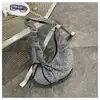 Bolsa casual transfronteiriça estilo coreano com bolinhas para mulheres, apresentando pregas, múltiplas funções e um design moderno adequado para o trabalho.; uma bolsa de ombro ou bolsa transversal