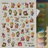 Lindas Pegatinas para Uñas de Personas Estrella, Múltiples Paquetes Mixtos, Pegatinas 3D Impermeables Adorables de Personas Estrella para DIY en Relieve, Modelo SL